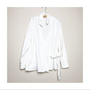 Jessica Plus Crossover Top Blouse Sparkle Buttons